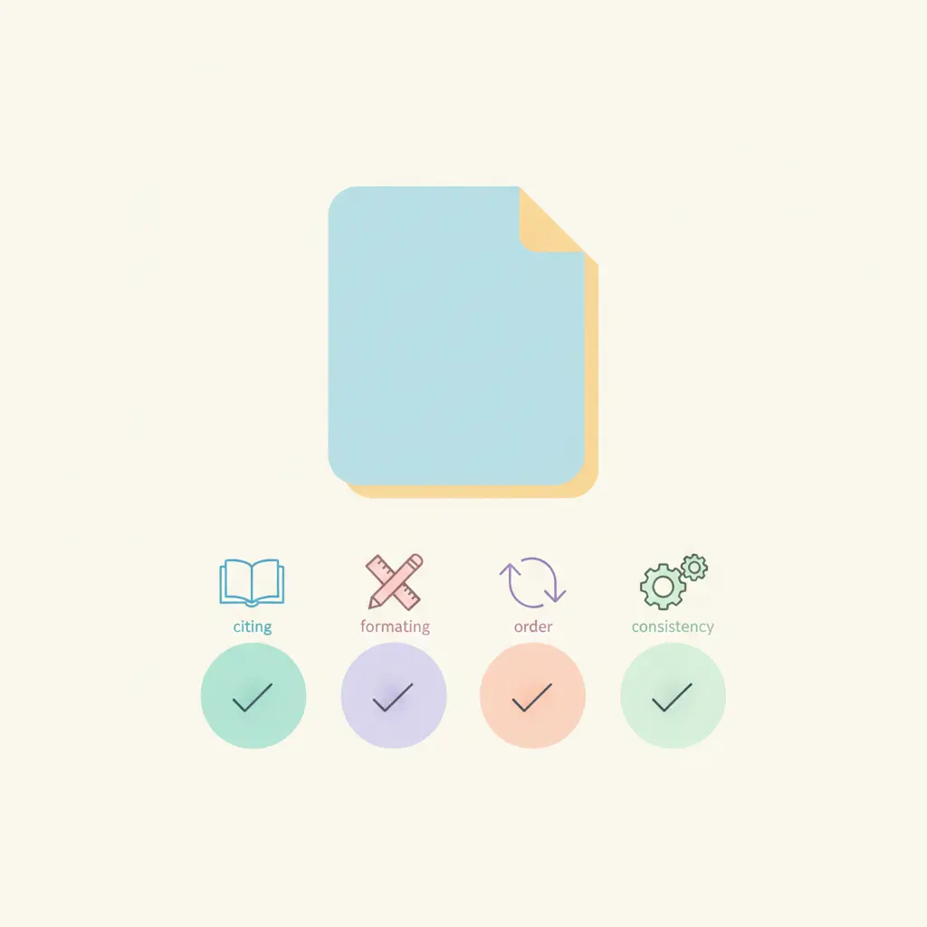 Checklist visual de revisión de normas APA 7 antes de entregar el TFG o la tesis