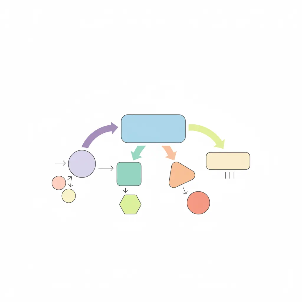 Diagrama de descomposición de tareas del TFG en subtareas manejables conectadas por flechas