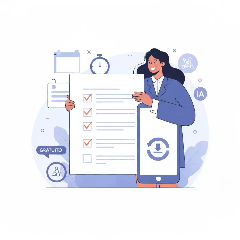 Checklist gratis: integrar la IA en tu tesis esta semana — doctorando con checklist y descarga