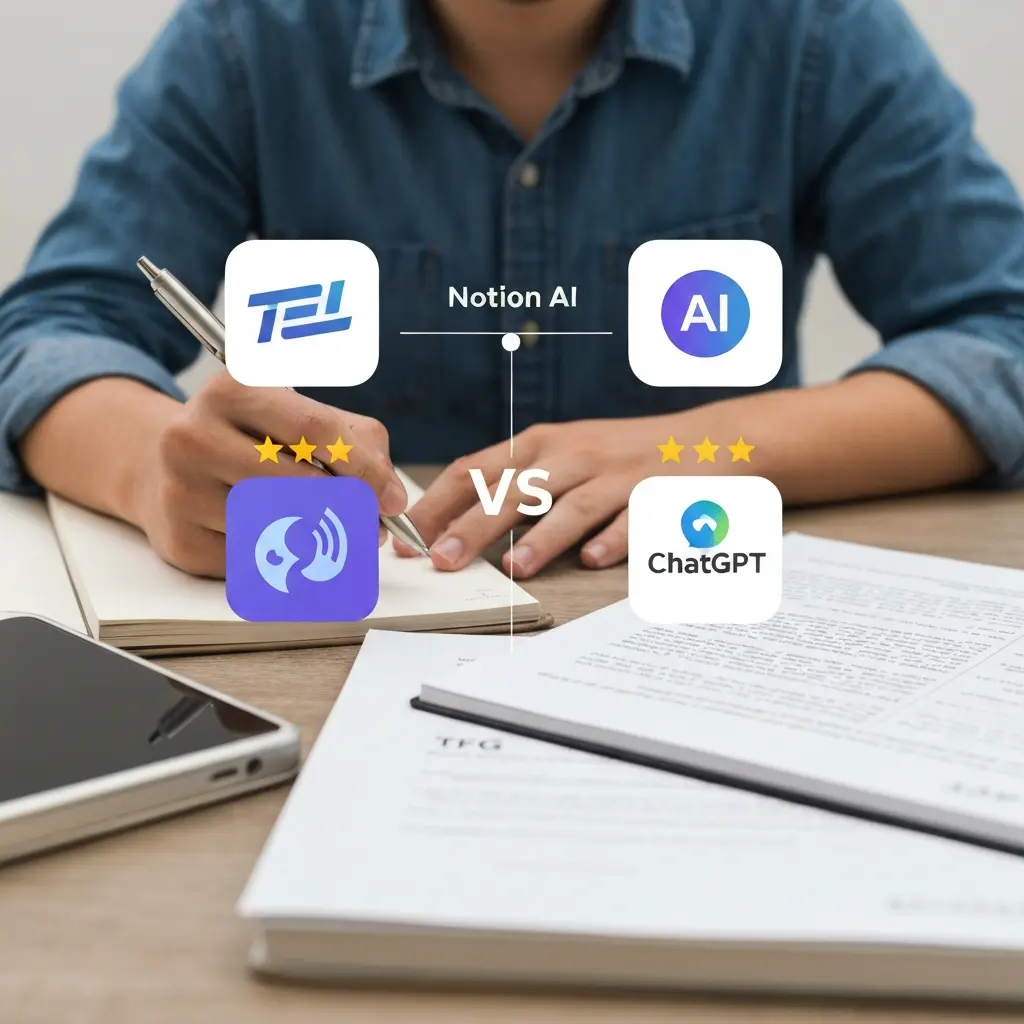 Tesify vs Notion AI vs ChatGPT para TFG 2026: Comparativa Honesta