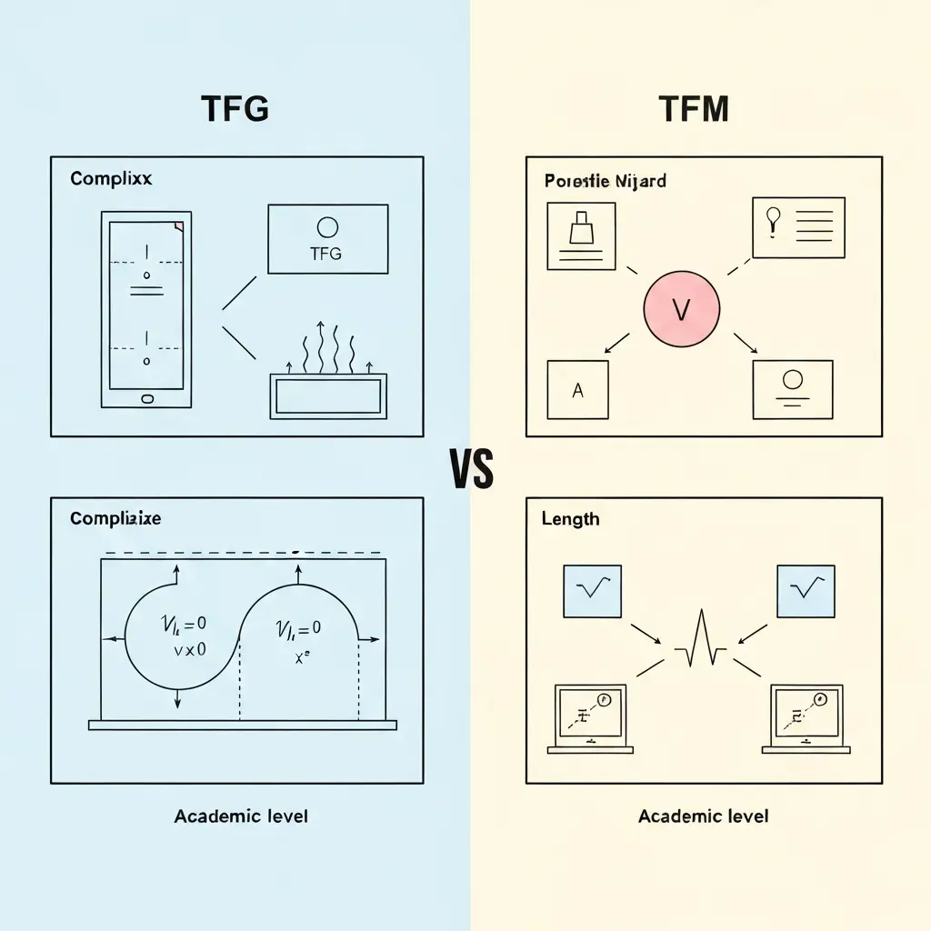 Diferencia entre TFG y TFM: Extensión, Nivel y Requisitos — Guía Definitiva 2026