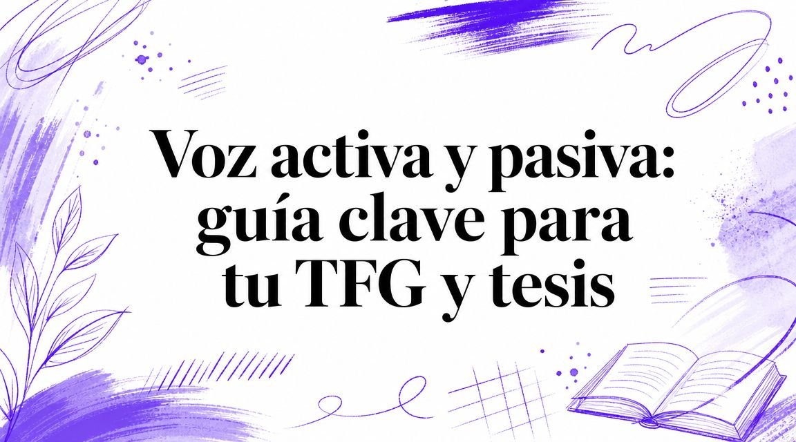 Voz activa y pasiva: guía clave para tu TFG y tesis