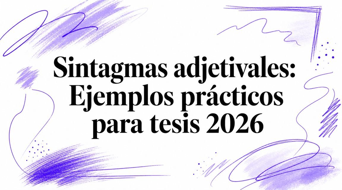 Sintagmas adjetivales: Ejemplos prácticos para tesis 2026