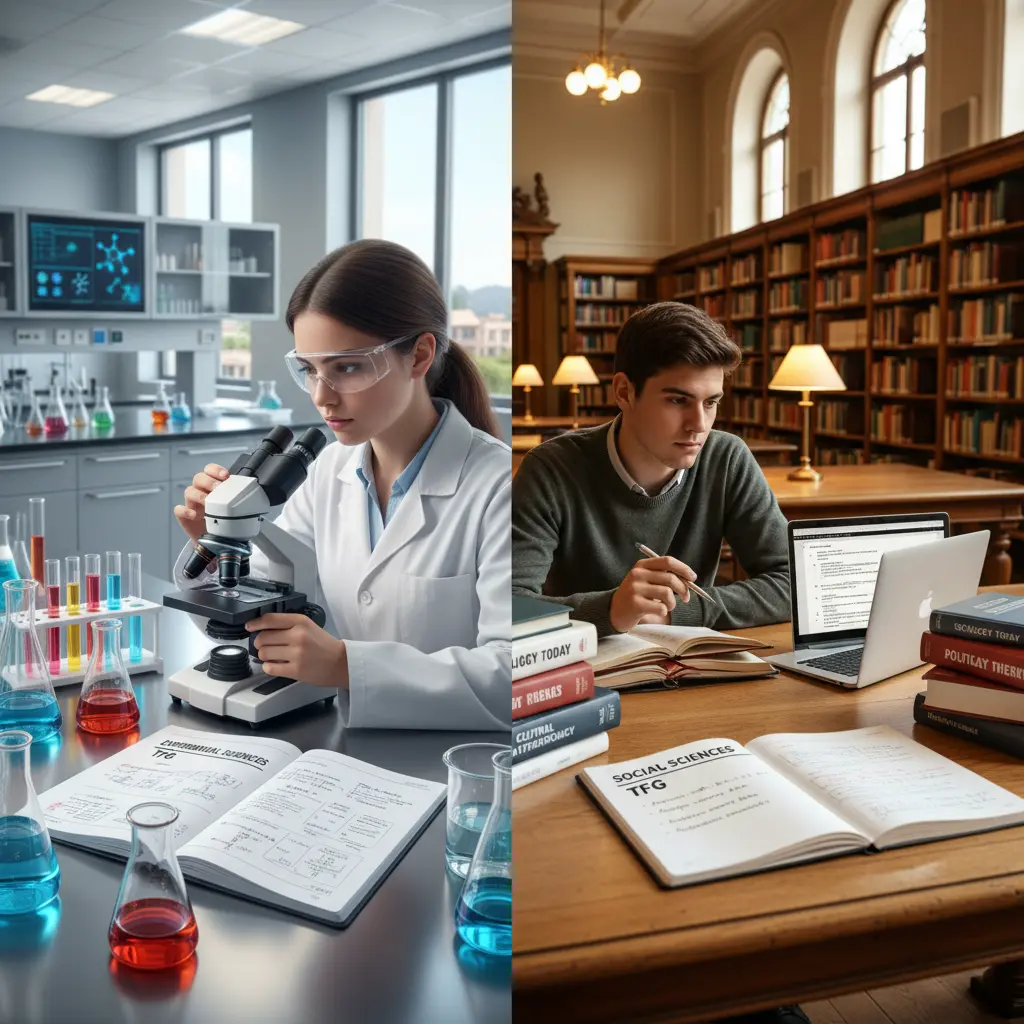 TFG por Disciplina: Ciencias Sociales vs Ciencias Experimentales (Diferencias Clave 2026)