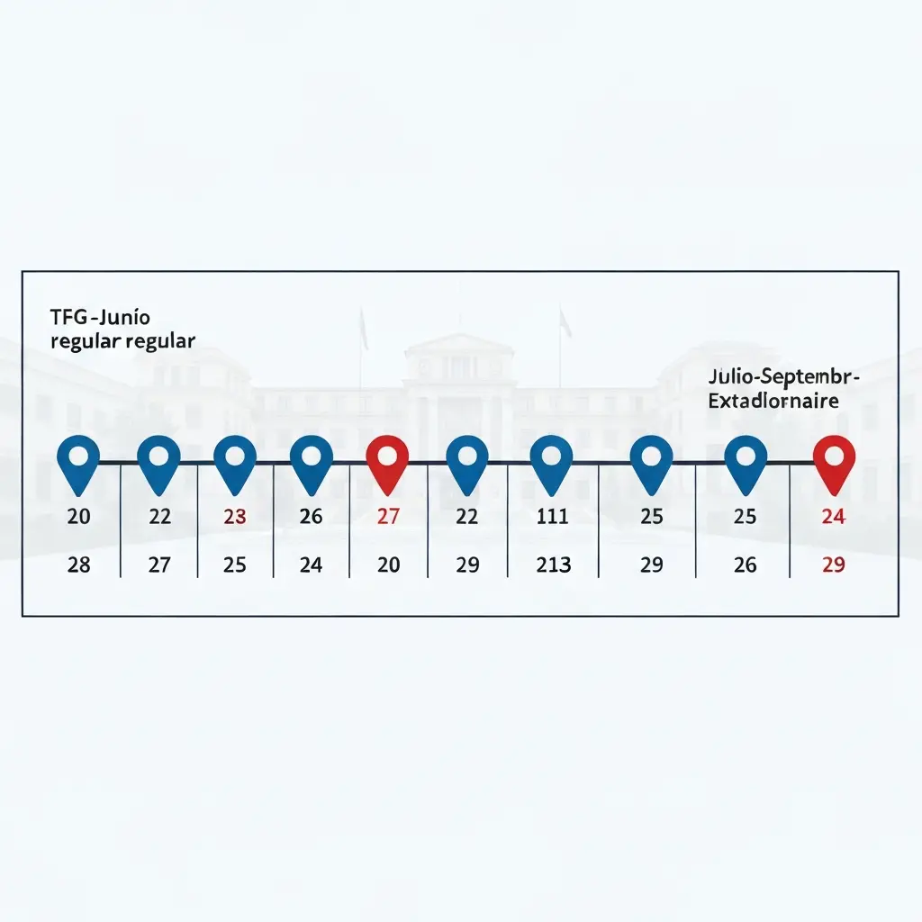 Estadísticas de plazos y convocatorias del TFG en España 2026: ordinaria, extraordinaria y prórroga