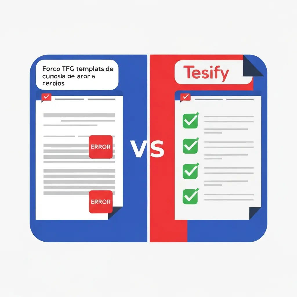 Tesify vs Plantillas Gratuitas de TFG: Por Qué el Coste Cero a Veces Cuesta el Aprobado