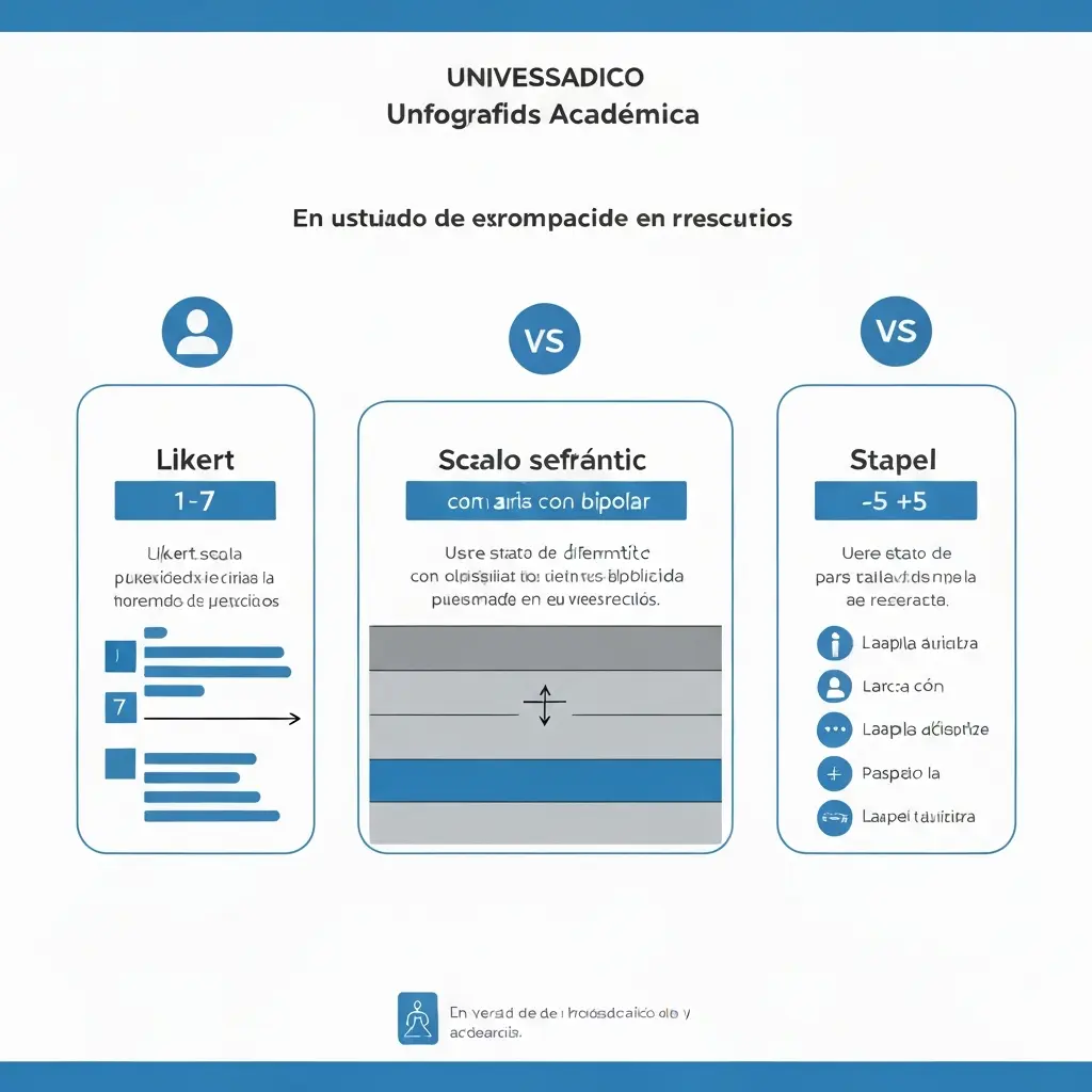 Likert vs Diferencial Semántico vs Escala Stapel en TFG: Comparativa con 3 Cuestionarios Validados 2026