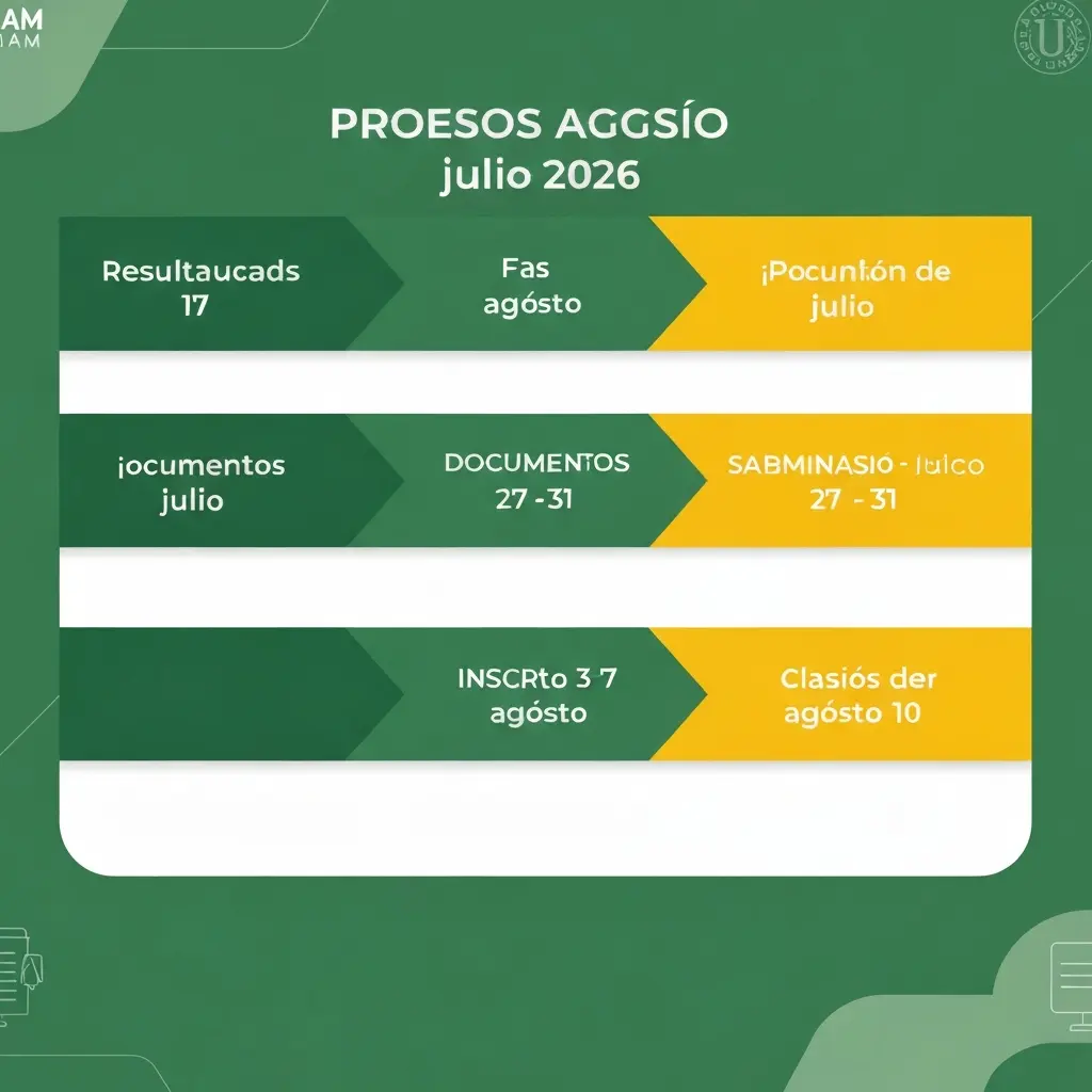 UNAM ciclo 2027-1: resultados 17 de julio, entrega 27-31 julio, inscripción 3-7 agosto y arranque 10 agosto
