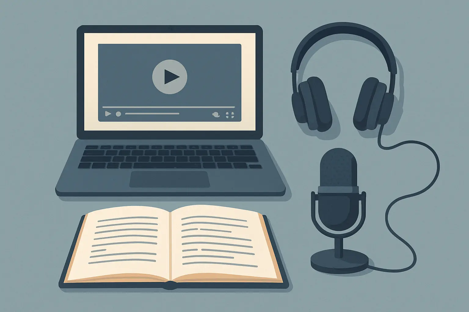 Fuentes audiovisuales para citar en APA 7: vídeo de YouTube, podcast y conferencia grabada sobre escritorio académico