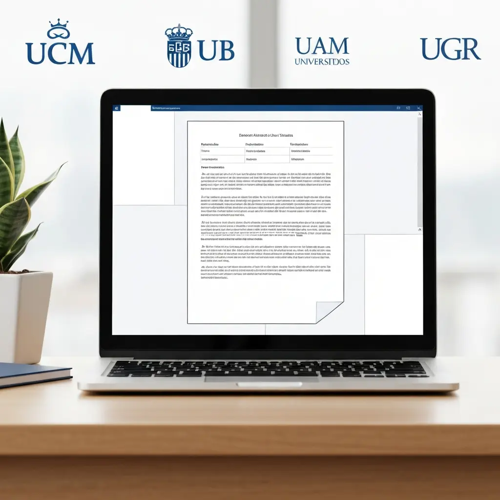 Plantilla TFG Word 2026: Formato Oficial UCM, UB, UAM y UGR Comparado