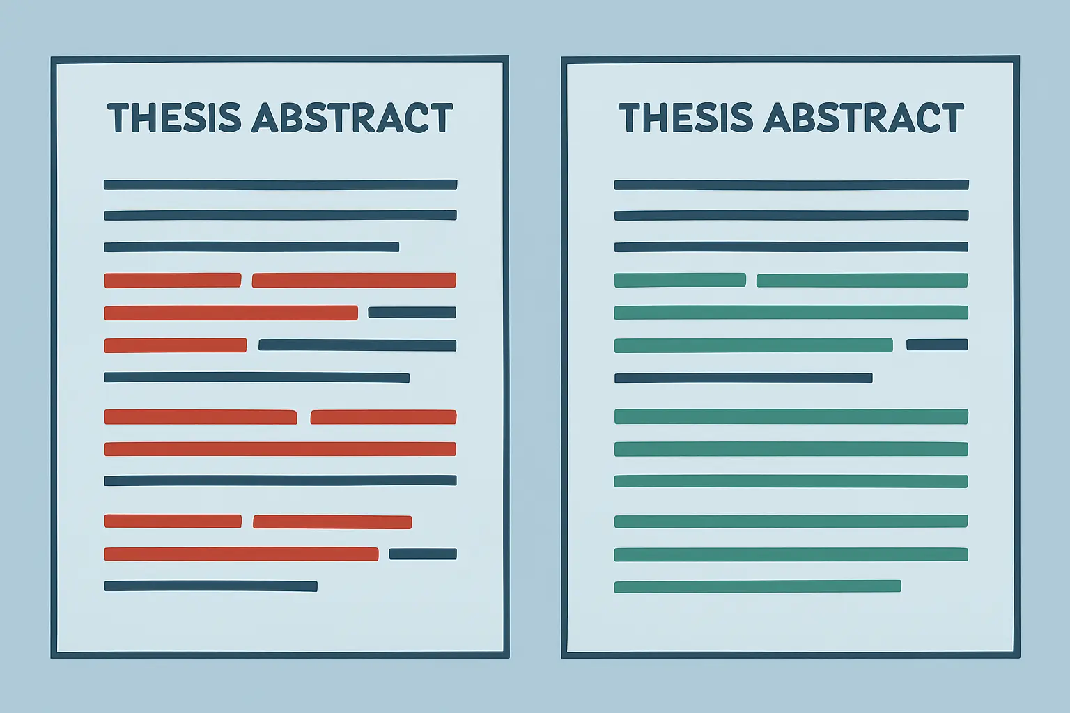 Comparativa visual de los errores más frecuentes al traducir automáticamente el abstract del TFG al inglés frente a la versión correcta: falsos cognados, tiempos verbales y estructuras calcadas