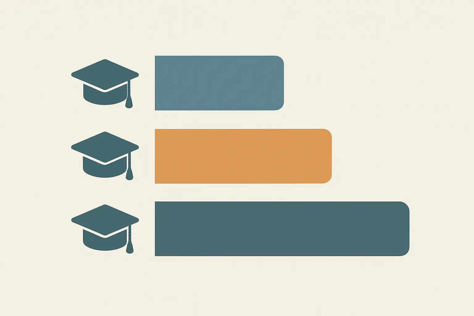 Comparativa de duración del acto de defensa: TFG (~25 min), TFM (~40 min) y tesis doctoral (~90 min) en universidades españolas