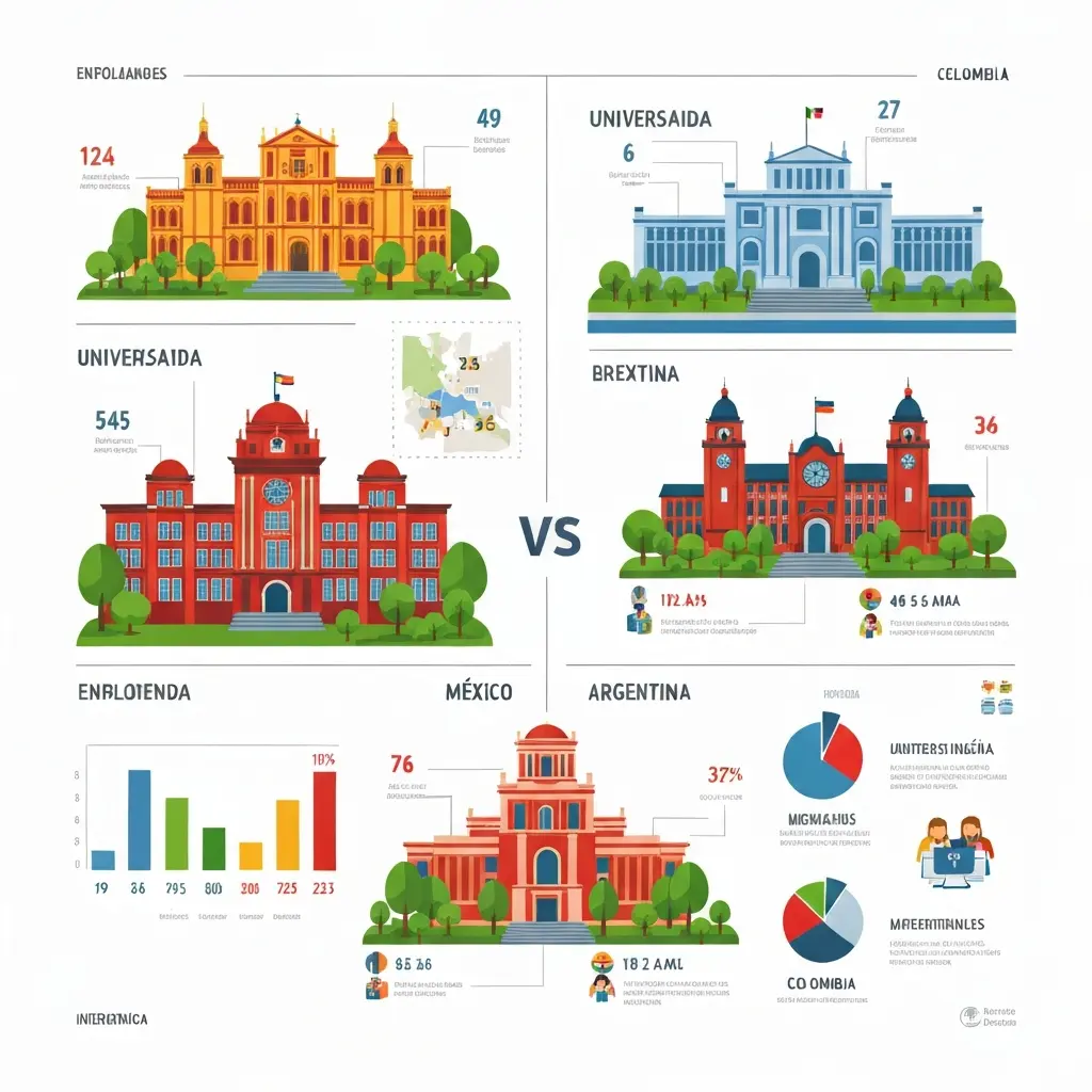 Matrícula Universitaria 2025-2026: Comparativa España vs LATAM (México, Argentina, Colombia)