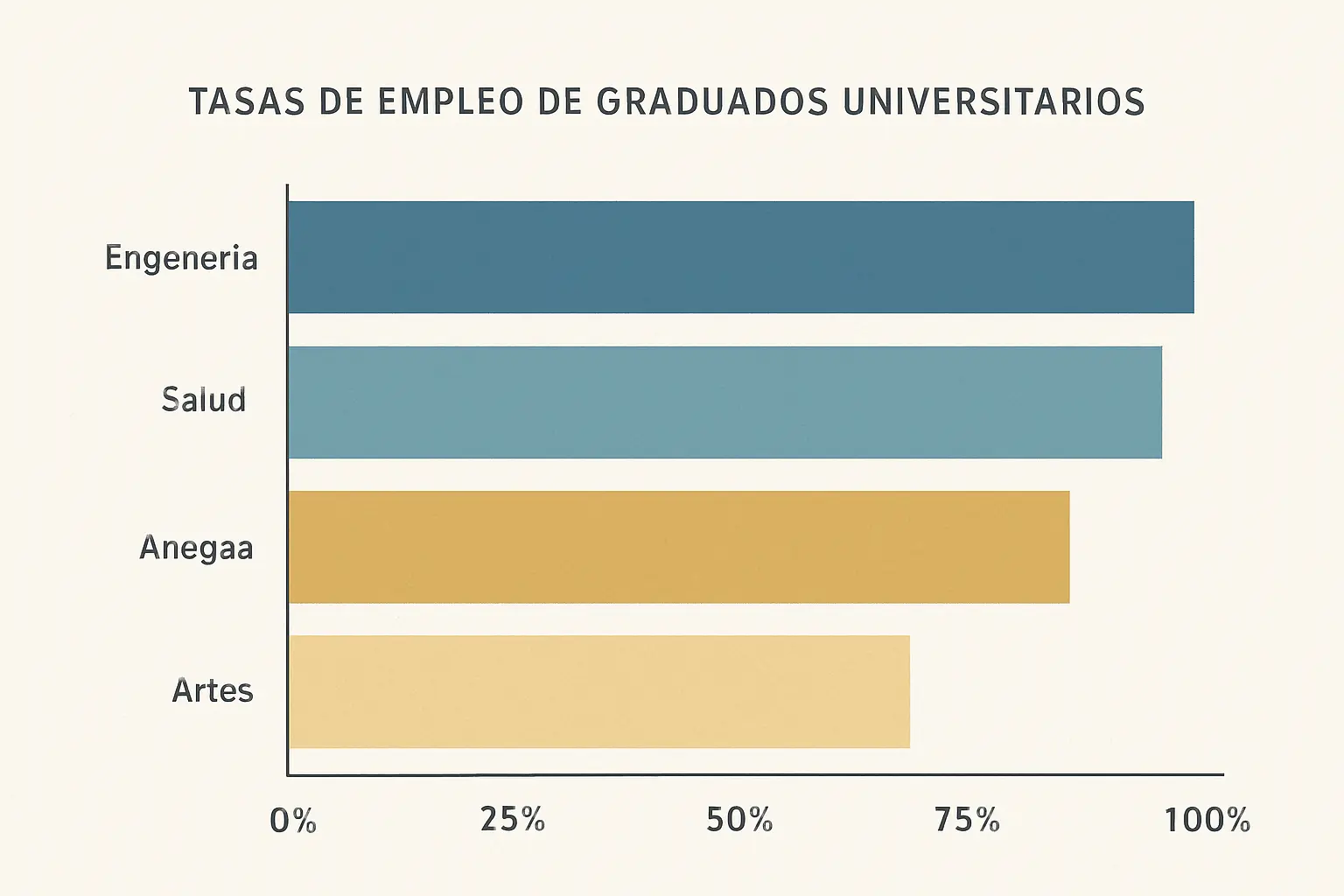 Gráfico comparativo de la tasa de inserción laboral por rama de conocimiento en universidades españolas, según datos INE y Fundación CYD 2025