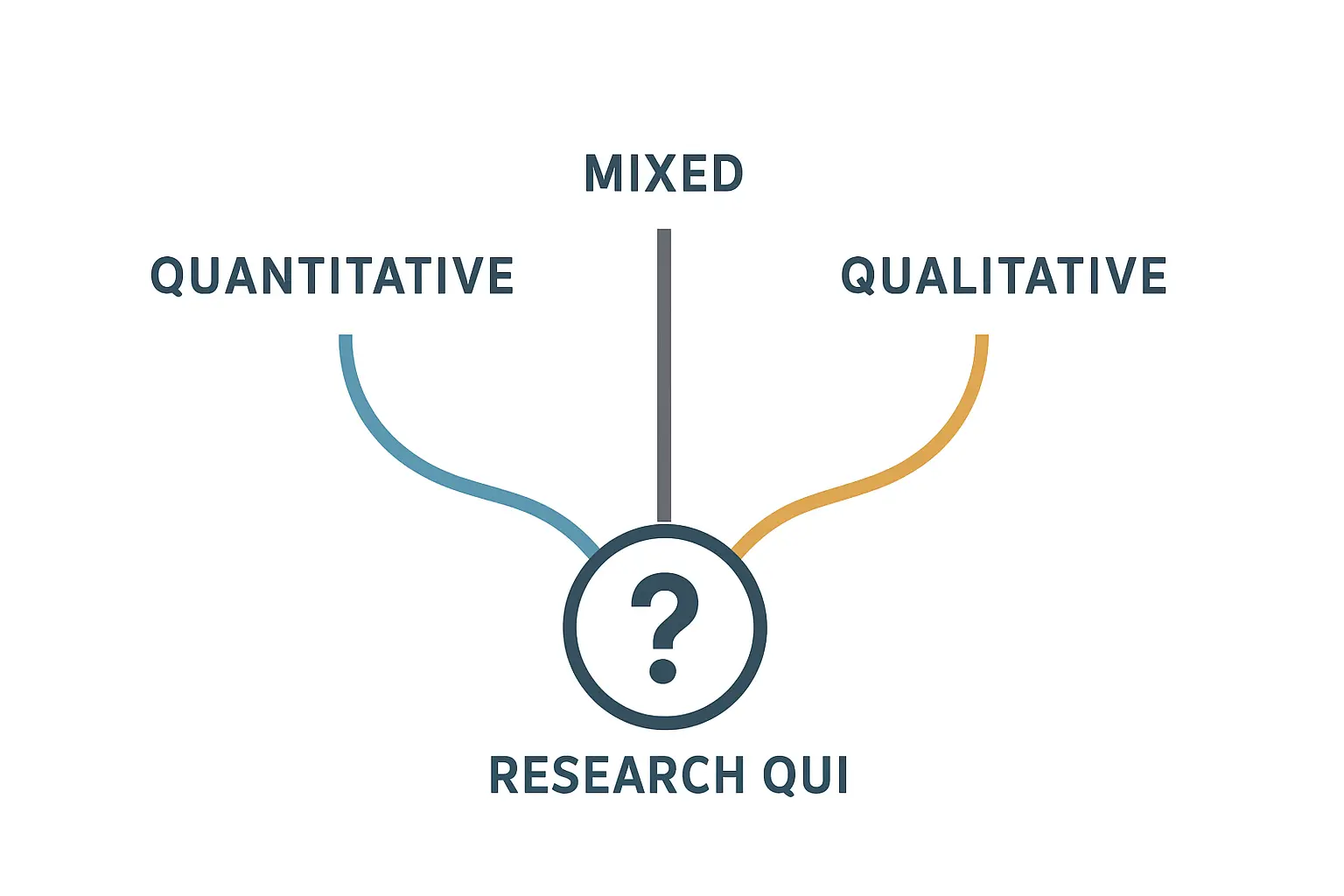 Diagrama de los tres enfoques de investigación según Hernández Sampieri: cuantitativo, cualitativo y mixto como rutas metodológicas desde la pregunta de investigación