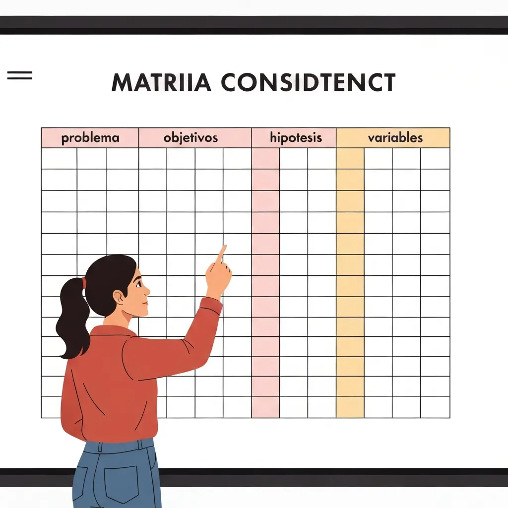 Matriz de consistencia: ejemplo descargable y errores frecuentes