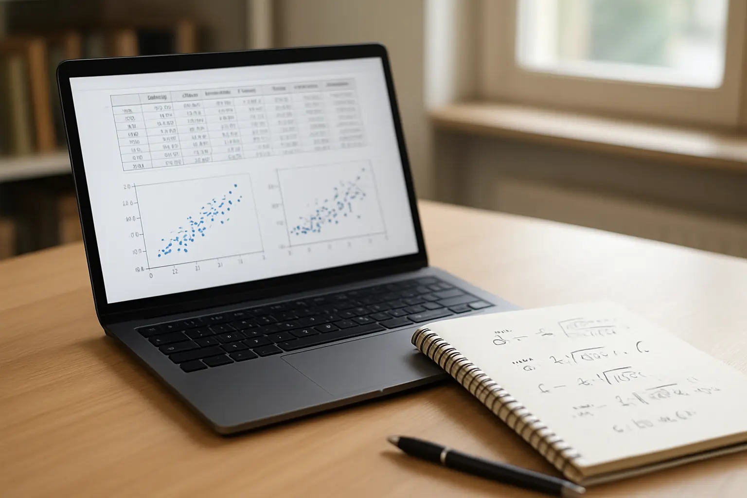 Tabla de resultados estadísticos en software de análisis de datos para el TFG