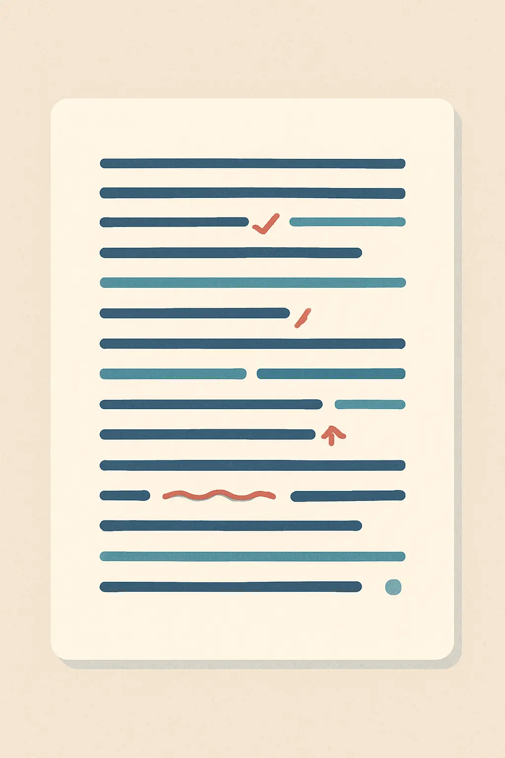 Marcas de corrección gramatical y de estilo sobre un texto académico