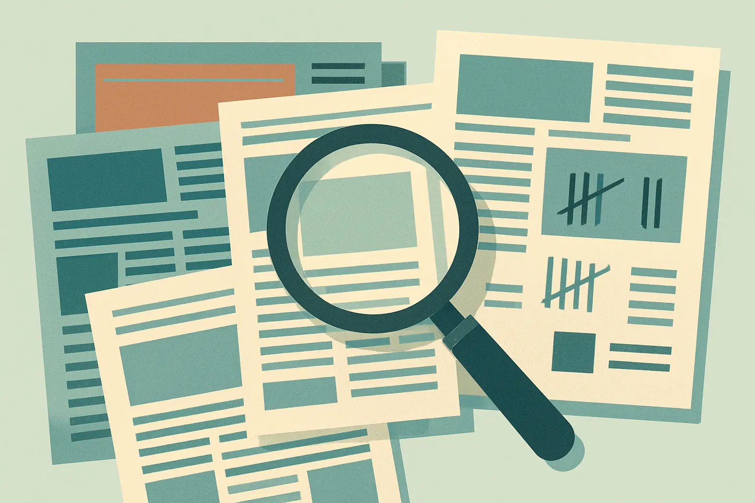 Ilustración del análisis de contenido de medios de comunicación para un TFG de Periodismo
