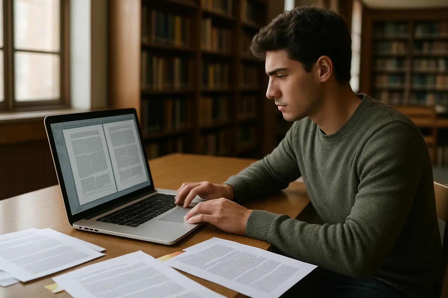 Estudiante comparando herramientas de inteligencia artificial para leer y resumir papers académicos en PDF