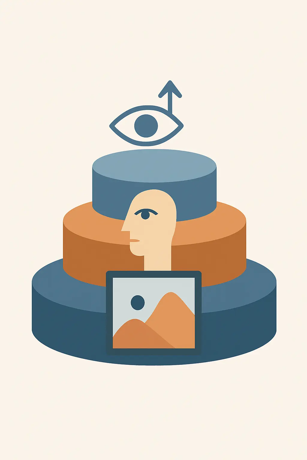 Ilustración de los tres niveles de análisis iconológico de una obra de arte
