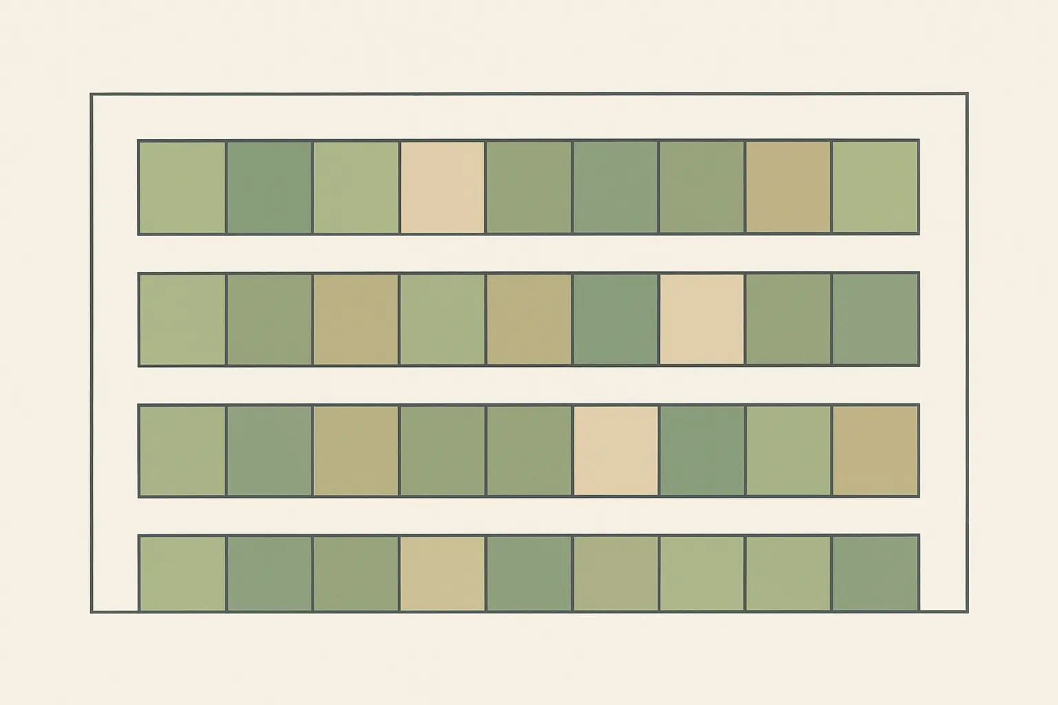 Parcela experimental dividida en bloques, cada uno con todos los tratamientos distribuidos al azar