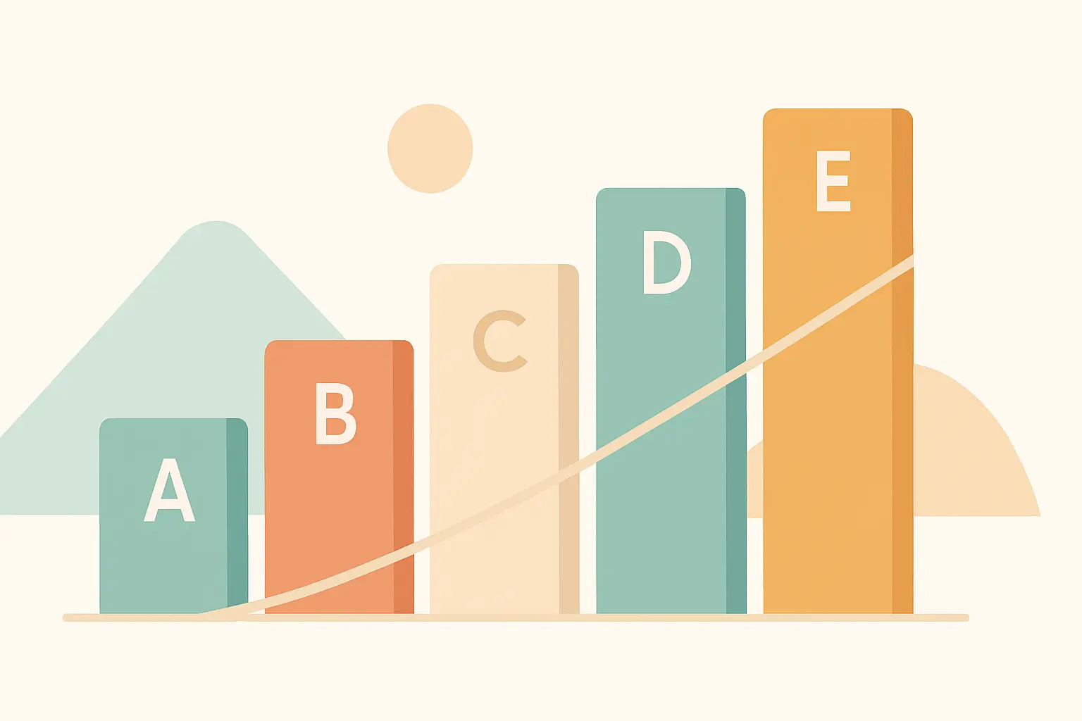 Esquema de los cinco grados A a E del Sistema de Formación Profesional