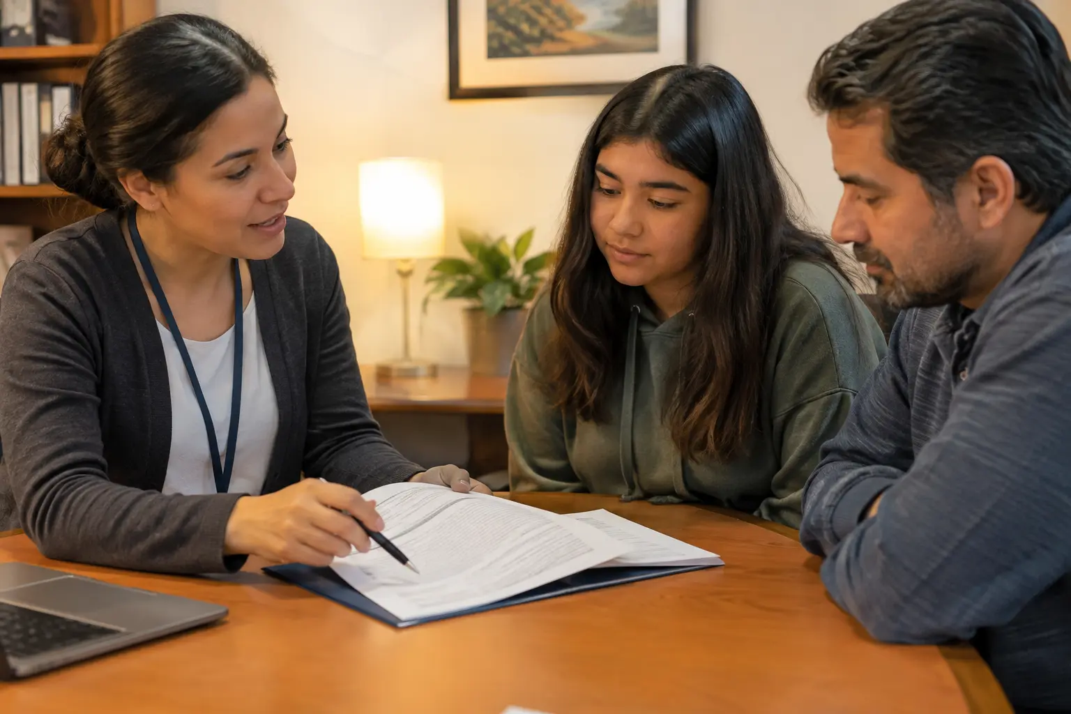 Un grupo de adolescentes participando en una sesión de investigación psicológica con un investigador