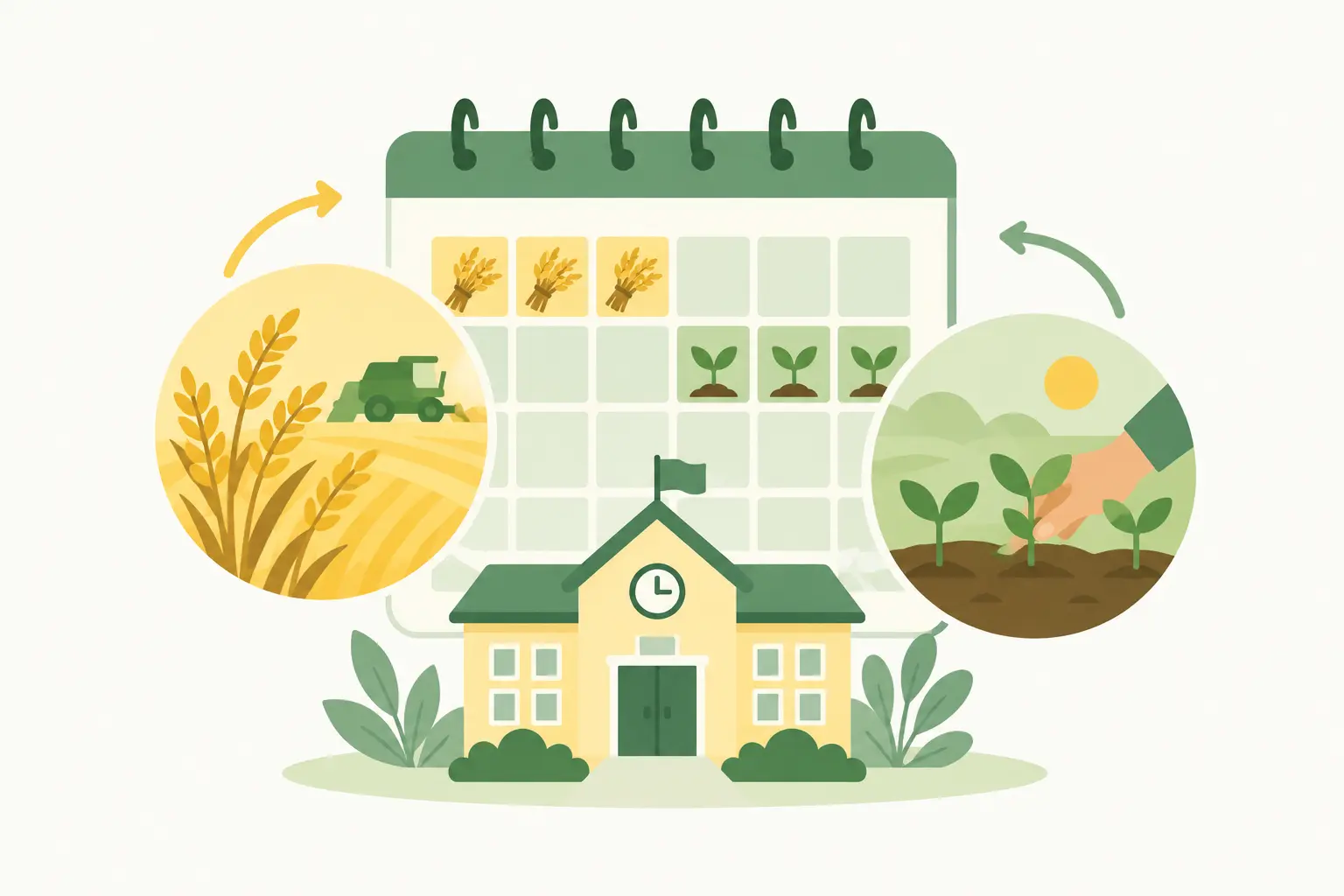 El calendario agrícola puede condicionar la asistencia escolar y la disponibilidad para el trabajo de campo