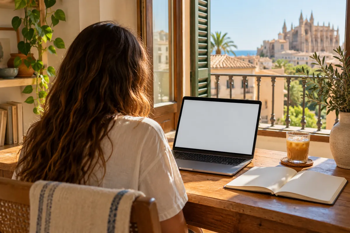 Estudiante recién salido de la PAU preparando trabajos universitarios con Tesify en verano